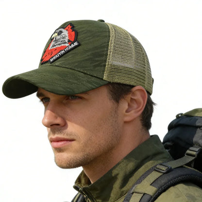 1 Breathable Sun-Protective Embroidered Baseball Cap with Eagle Embroidery, Personalized Design, Unisex, Suitable for Daily Casual Outdoor Use, Sunshade Mesh Cap, Holiday Gift