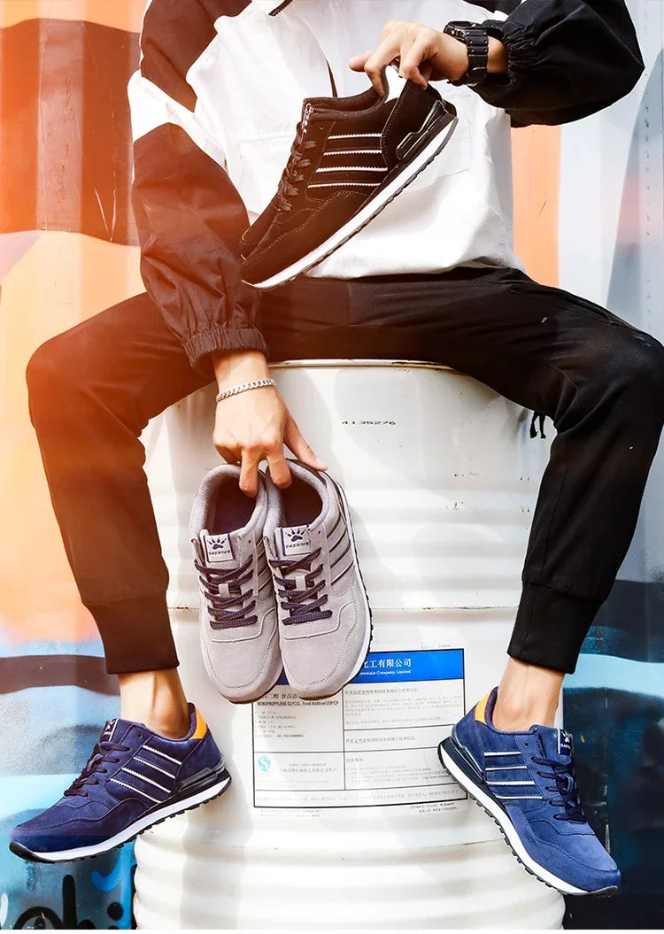 2025 New High Quality Men's Sneakers Leather Casual Shoes Autumn Breathable Men Shoes Male Flat Shoe Men's Casual Shoes