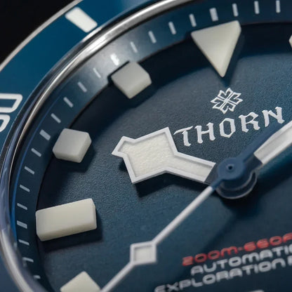 THORN 39mm Titanium Watch Men Homage Vintage PT5000 Movement Automatic Sapphire Crystal C3 Super Luminous 200M Waterproof Watch