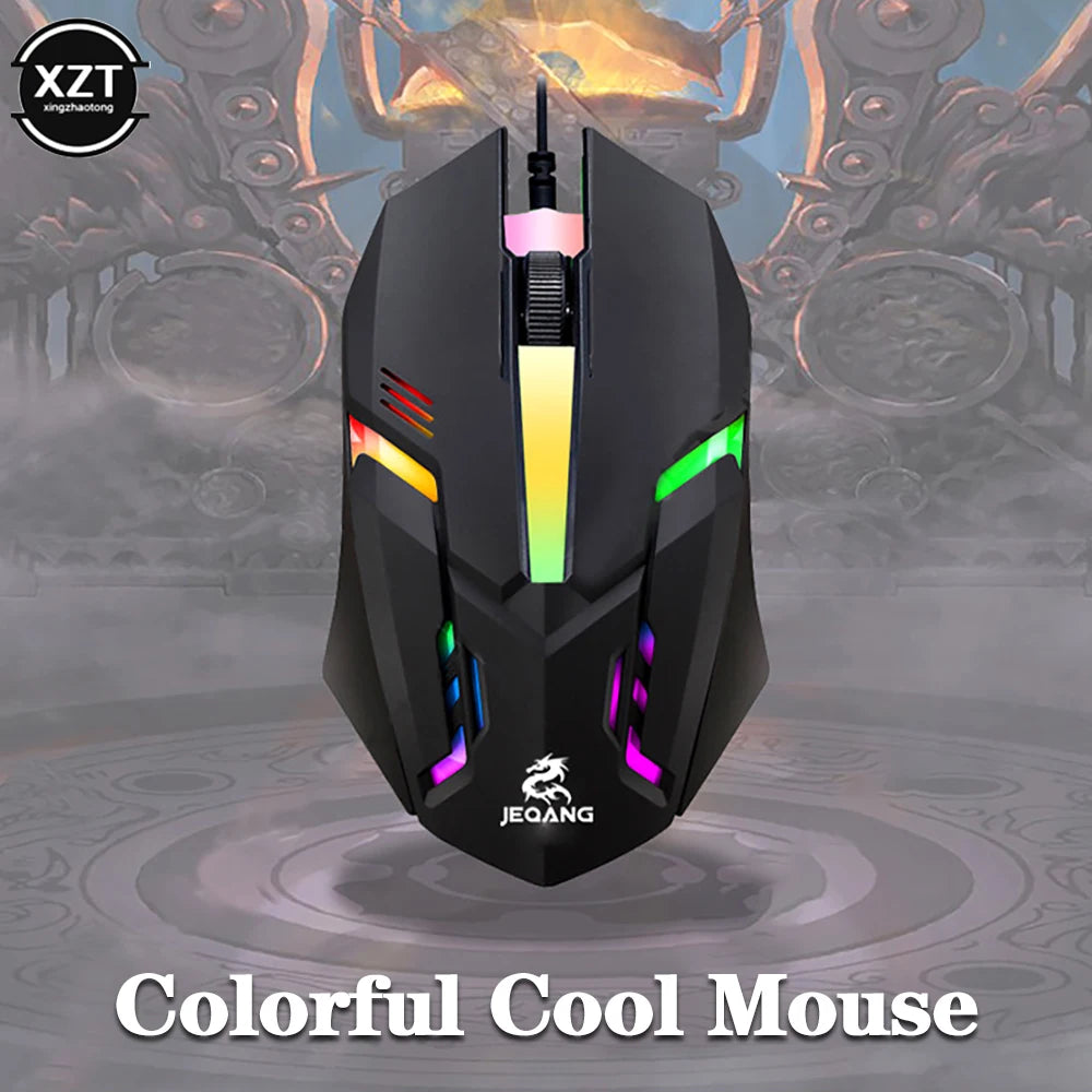 USB Wired Mini Gaming Mouse 1000 DPI Optical RGB Mouse with 3 Buttons, USB Wired Gaming Mouse for PC Desktop Laptop Computer Gamer