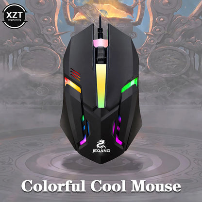 USB Wired Mini Gaming Mouse 1000 DPI Optical RGB Mouse with 3 Buttons, USB Wired Gaming Mouse for PC Desktop Laptop Computer Gamer