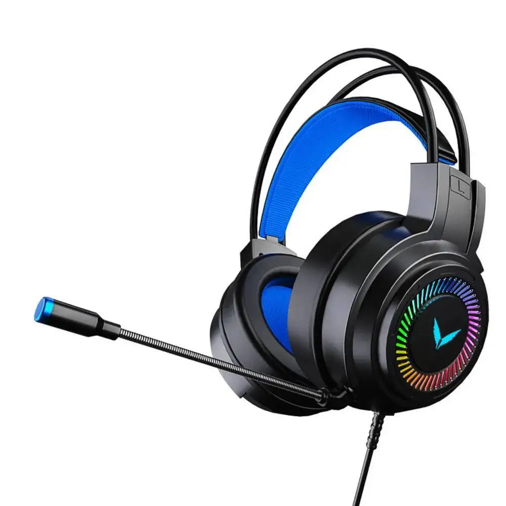 Casque de jeu e-sport USB et canal 3.5mm casque de jeu filaire avec Microphone insonorisation réduction du bruit écouteurs sur l'oreille