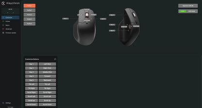 Keychron M6 Wireless Mouse with PixArt 3950 Sensor, 8K Polling Rate, Silent Switches, Dual Scroll Wheels, Bluetooth & 2.4GHz Ergonomic Mouse