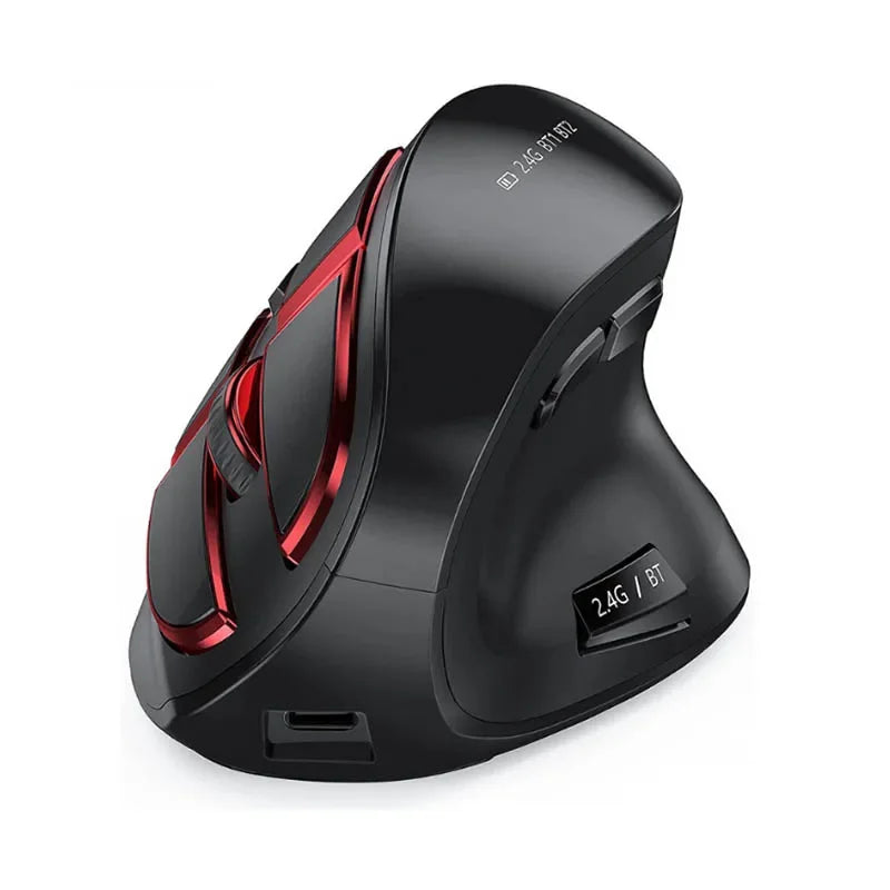 IHOYI Bluetooth Vertical Wireless Mouse Rechargeable Ergonomic Silent Mouse with 2400 DPI, USB 2.4G Wireless Mouse for Laptop & Desktop