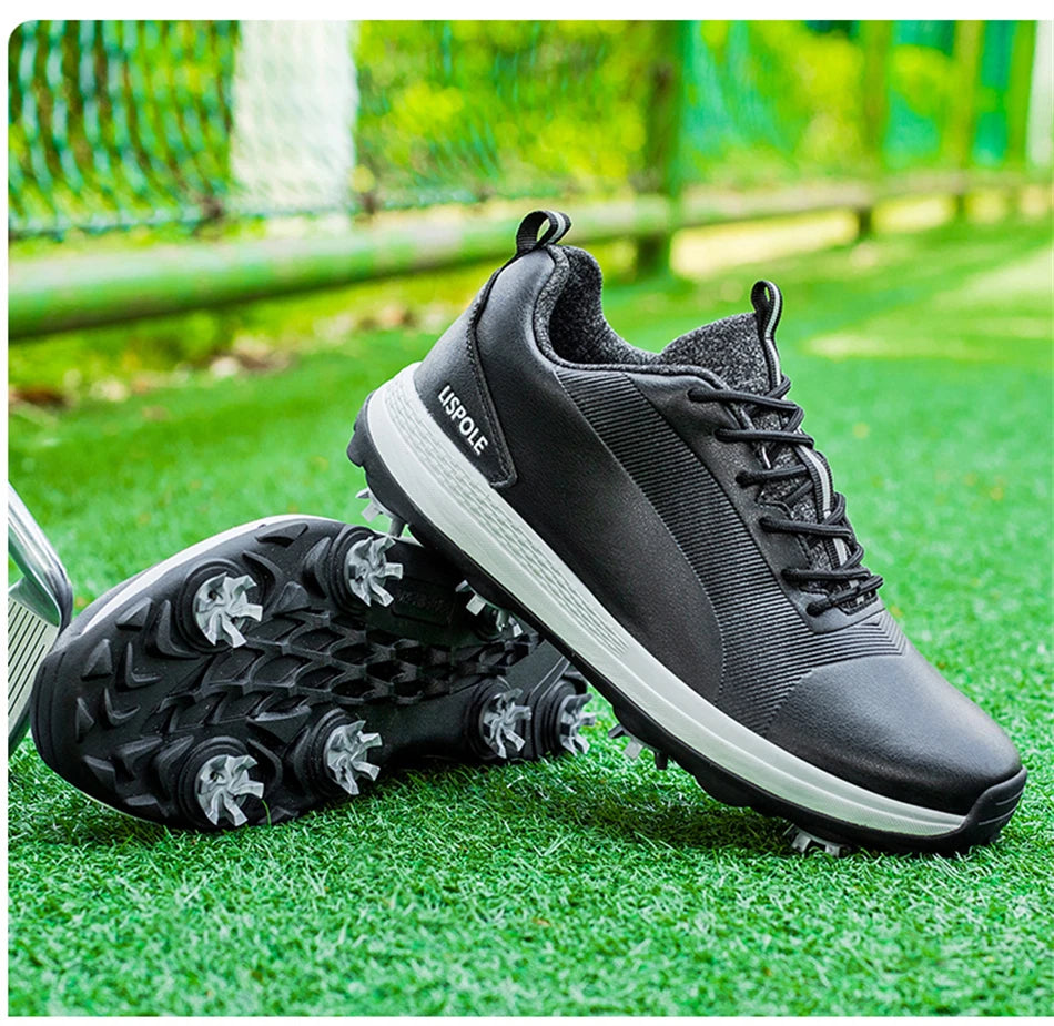 Hot Sale Lersure Golf Shoes Men Waterproof Golf Spikes Sneakers Professional Non-Slip Golf Footwear Trainers Luxury Sports Shoes