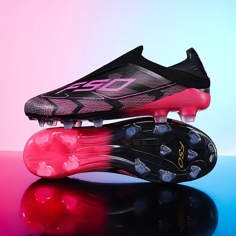 Chaussures de football pour hommes – Chaussures de football antidérapantes pour garçons – Chaussures de football d'extérieur très vendues – Chaussures de football pour gazon – Baskets de match – Crampons de haute qualité – Hautes – Légères