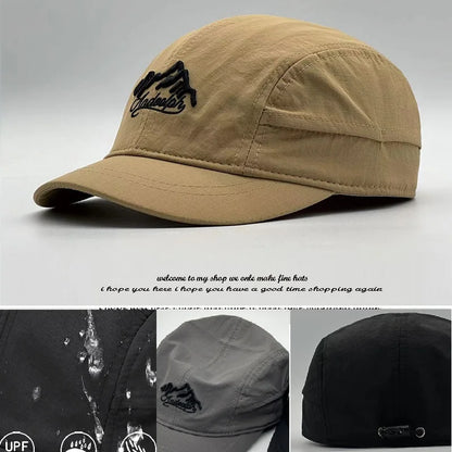 Gorra de béisbol para hombre con cabeza grande, parte trasera cerrada, ala corta de 5 cm, gorras ajustadas de malla, gorras elásticas totalmente cerradas, tallas 56-60 cm y 61-65 cm