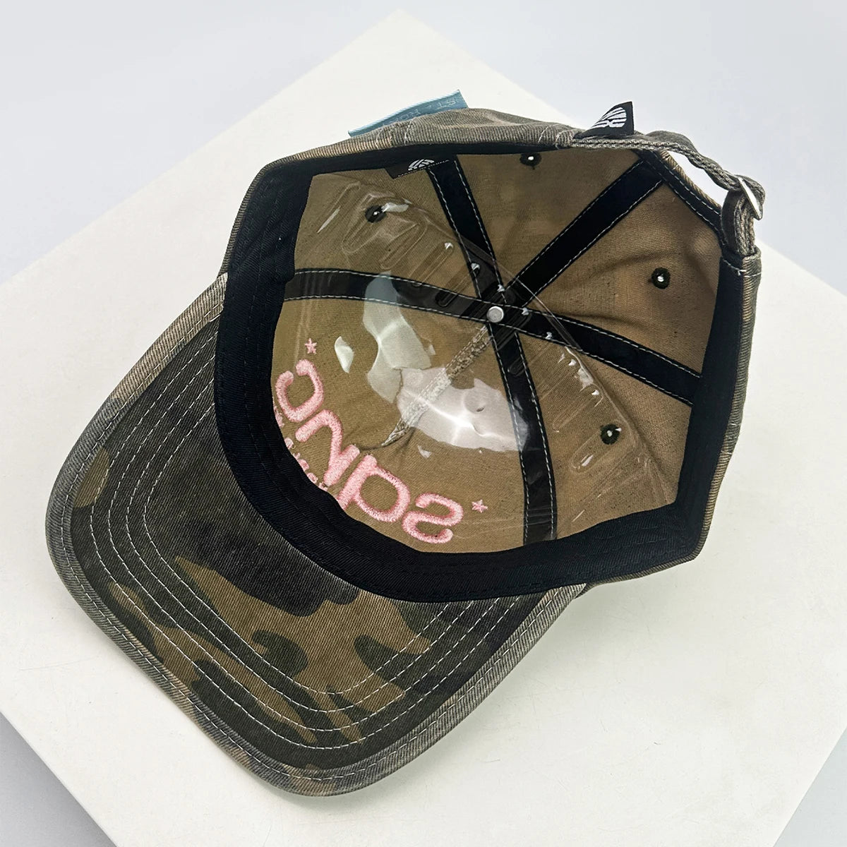 Casquettes de baseball unisexes de style américain, brodées de lettres CAMO, respirantes, style hip-hop, à visière, polyvalentes, tendance