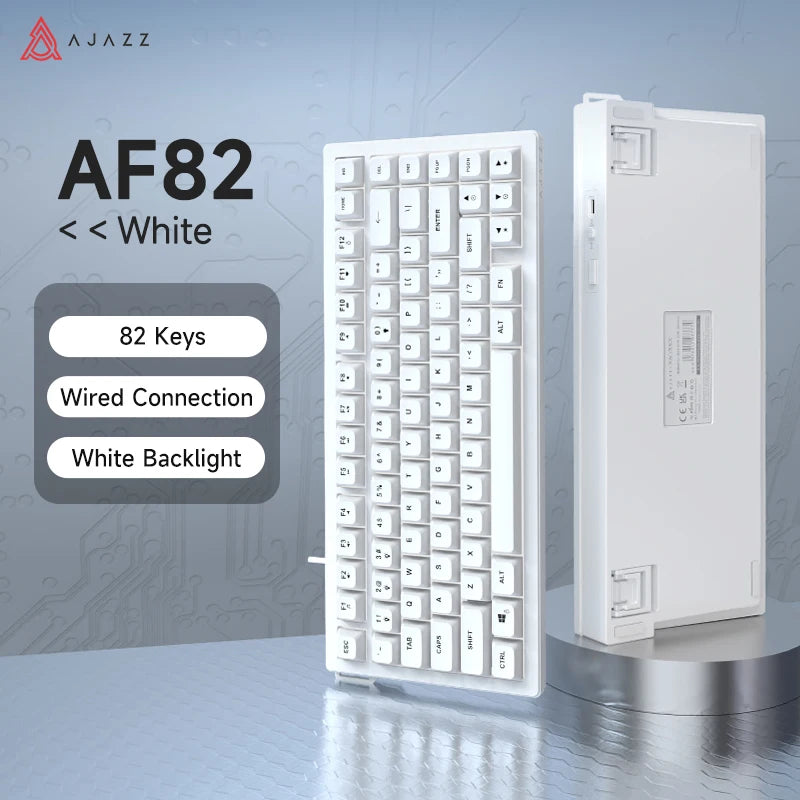 AJAZZ AF82 Low Profile Wireless Gaming Keyboard RGB 75% Mechanical Feel Keyboard, Tri-Mode Bluetooth/2.4G/USB Keyboard for Windows & Mac