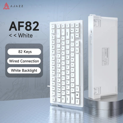 AJAZZ AF82 Low Profile Wireless Gaming Keyboard RGB 75% Mechanical Feel Keyboard, Tri-Mode Bluetooth/2.4G/USB Keyboard for Windows & Mac