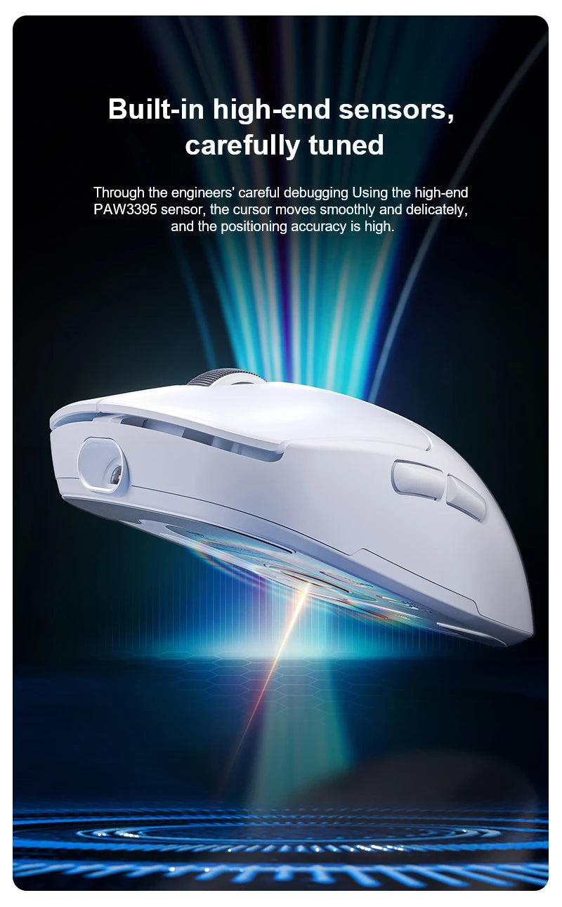 AULA SC680 Wireless Gaming Mouse, Tri-Mode Bluetooth 5.0/2.4G/Wired Gaming Mouse with PAW3395 Sensor, 26000 DPI Super Lightweight Gaming Mouse for PC, Mac & Laptop
