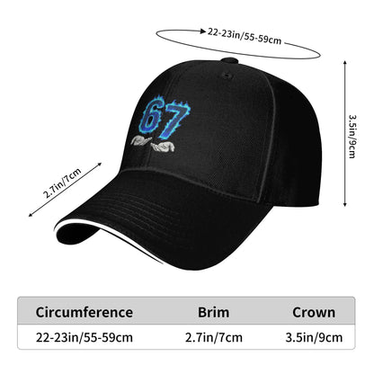 6 7 Meme Six Seven 67 Hands Meme Sun Baseball Cap Summer Unisex Men Logo Trucker Hat Sunscreen Stylish Tennis Skate Snapback Cap