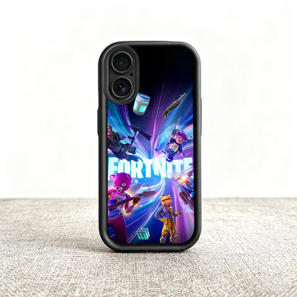 Capa para telemóvel Game F-Fortnite Survival para iPhone 11 12 13 14 15 16 17 Max Pro Plus Air Mini, capa macia preta com proteção da lente
