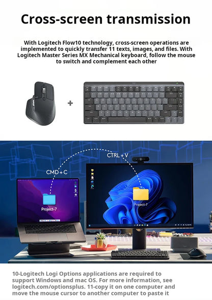 Logitech MX Master 3S brezžična Bluetooth miška za poslovno pisarno Softtone – ergonomska poslovna pisarniška miška
