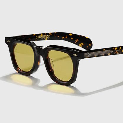 Luxury Brand Designer Classic Acetate Tortoise High Quality Sunglasses Man Retro Eyewear Fashion Men Outdoor Eyeglasses 148mm