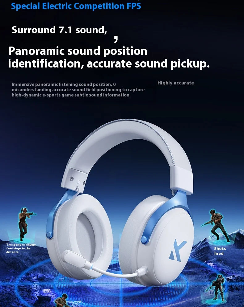 MCHOSE V9 Pro Wireless Bluetooth Headset with Tri-Mode Mic Noise Reduction Dynamic Sound And Low Delay Office And Gaming Gifts