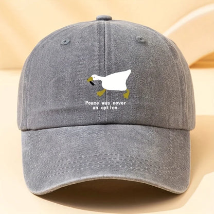 A running goose fashionable printed baseball cap versatile outdoor casual duckbill cap travel hat