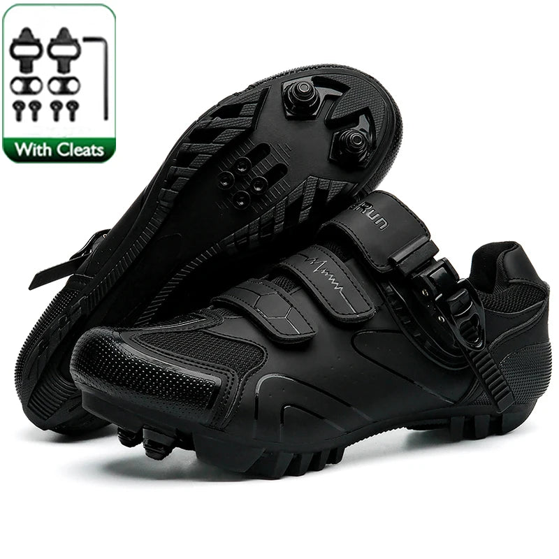 Primavera, zapatillas de ciclismo MTB con abrazaderas para hombre, zapatillas deportivas de carbono, velocidad, carrera de montaña, zapatillas de bicicleta de montaña