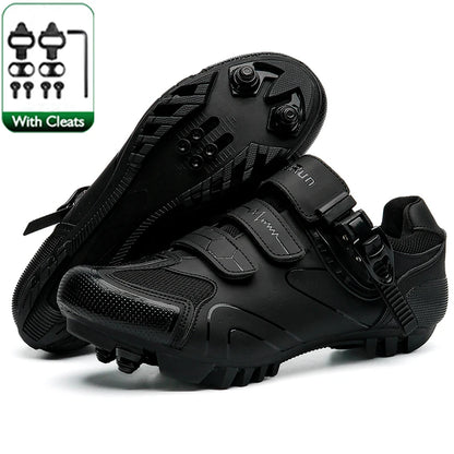 Primavera, zapatillas de ciclismo MTB con abrazaderas para hombre, zapatillas deportivas de carbono, velocidad, carrera de montaña, zapatillas de bicicleta de montaña