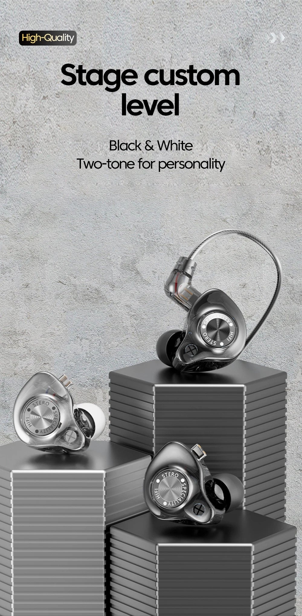 Original 15D Super Bass In-Ear Headphones with Mic – Type-C & 3.5mm AUX Wired Gaming Earphones, Noise Cancelling HiFi Deep Bass Headset for iPhone & Android