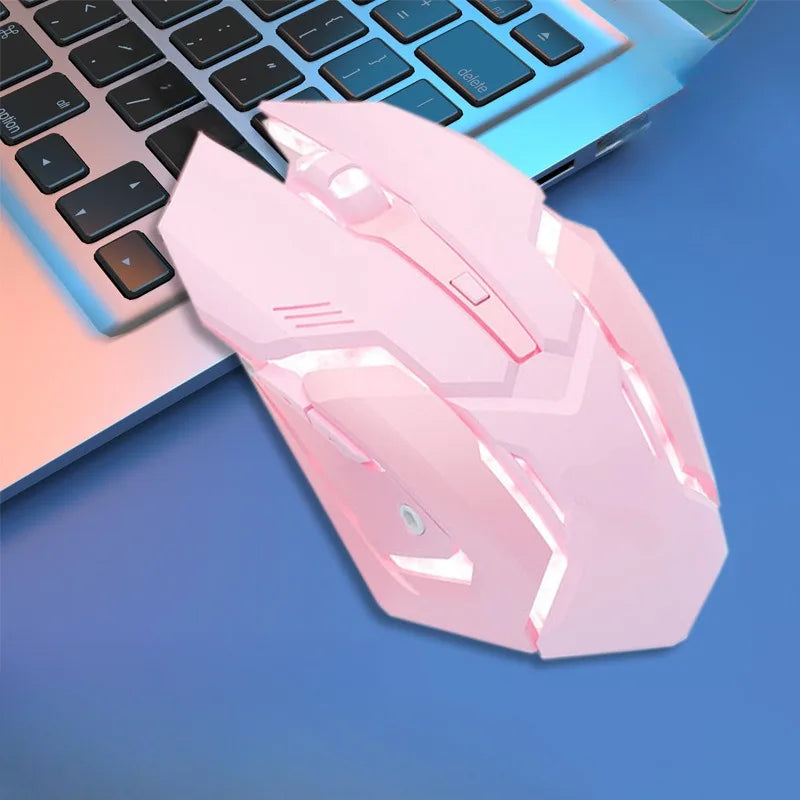 Rechargeable Wireless Gaming Mouse Bluetooth 2.4G Ergonomic LED Backlit Gaming Mouse for PC, Laptop & Mac with 6 Buttons and Adjustable DPI
