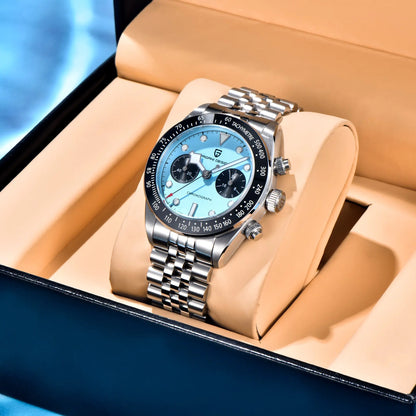 PAGANI DESIGN Trend Luxury Men Quartz Watch Elegant Business Stainless Steel Sapphire Tachometer Luminous 100m Dive Chronograph