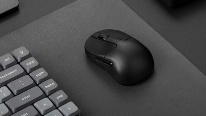 Keychron M4 Wireless Optical Mouse, Bluetooth & 2.4GHz Gaming Mouse, USB Type-C Wired Mouse, 26,000 DPI PixArt 3395 Ultra-Light Rechargeable Mouse