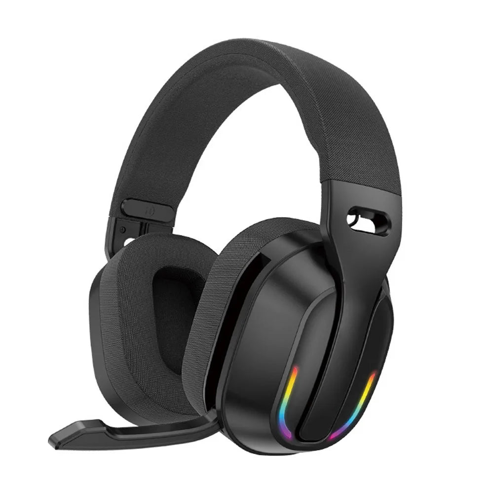 B500 RGB Wireless Gaming Headset Bluetooth 5.4 Noise Cancelling Headphones with Mic, 60H Playtime, HD Stereo Sound for PC, Mobile & Console Gaming