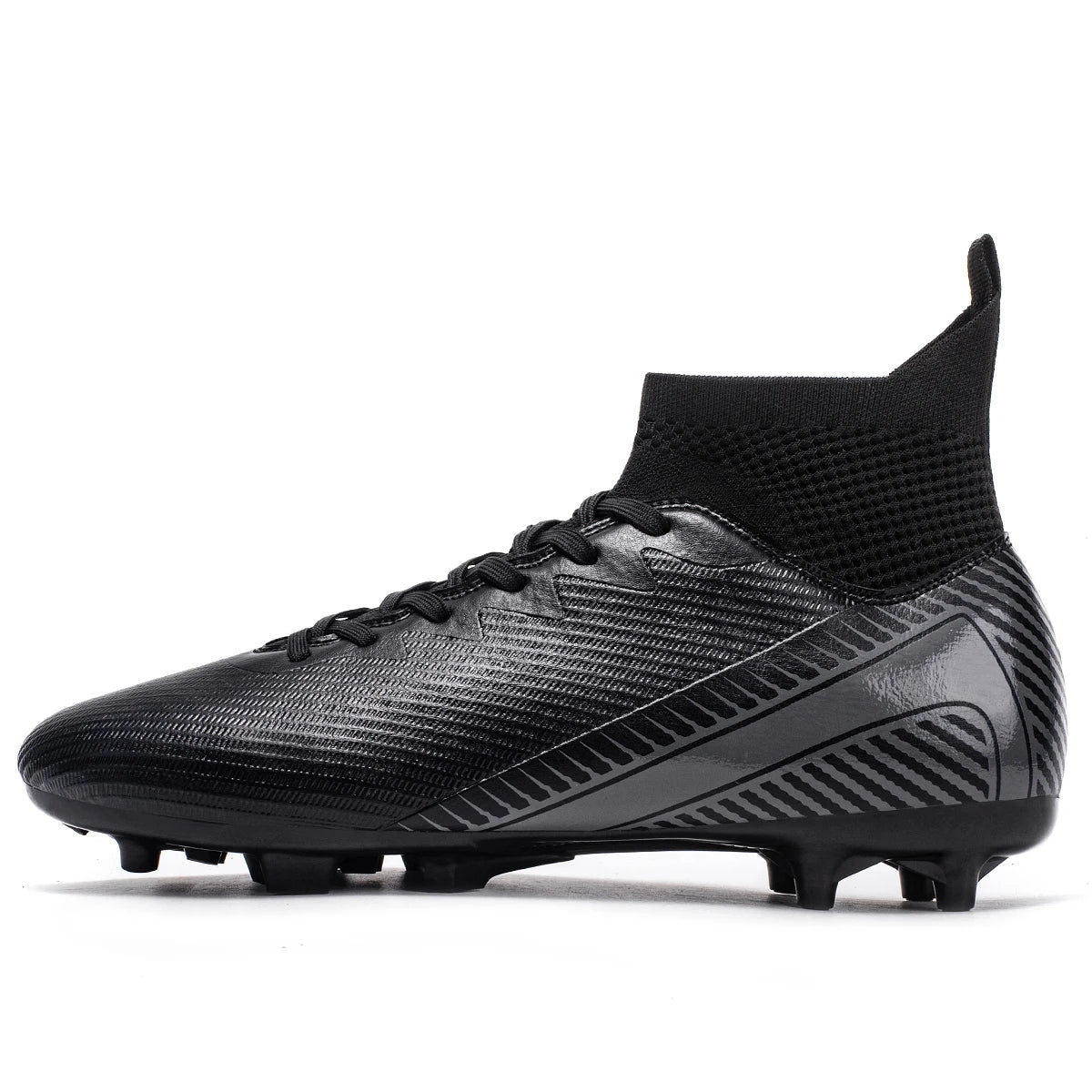 Scarpe da calcio Professional Grass AG FG con tomaia integrata in tessuto PU e suola resistente in TPU, antiscivolo e resistente all’usura, calzature per ragazzi