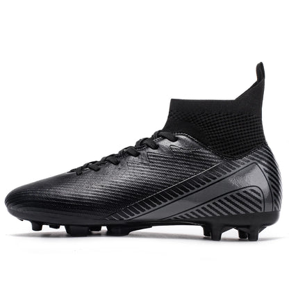 Scarpe da calcio Professional Grass AG FG con tomaia integrata in tessuto PU e suola resistente in TPU, antiscivolo e resistente all’usura, calzature per ragazzi