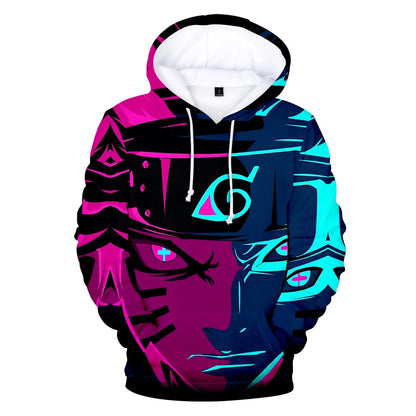 New Naruto Hoodies Character Suit 3D Digital Color Printed Hoodie Sports and Leisure Pullover Hooded Sweatshirt for Men Women