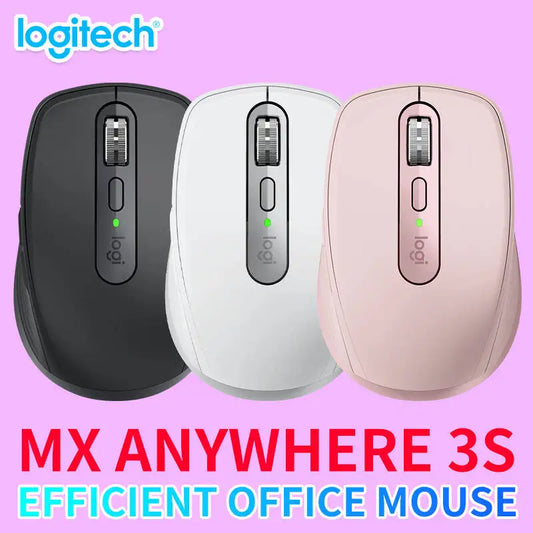 Logitech MX Anywhere 3S Wireless Mouse Bluetooth Ergonomic Mouse for Laptop & Desktop with Silent Clicks and Precision Tracking