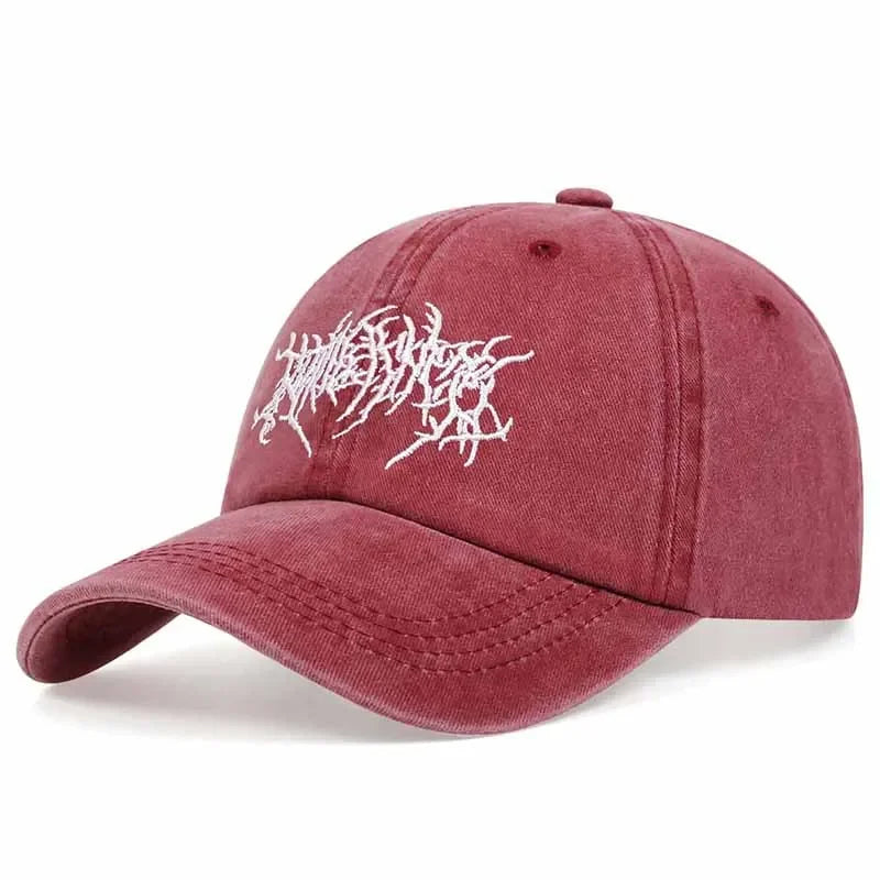 Unisex Letter Embroidery Washed Baseball Caps Spring Autumn Outdoor Adjustable Casual Hats Sunscreen Hat Sports Cap