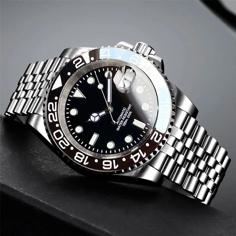 200m Waterproof Miyota8215 Automatic Men Watch Diver Watches 40mm Mechanical Movement Luminous Jubilee Strap Glide Lock Buckle