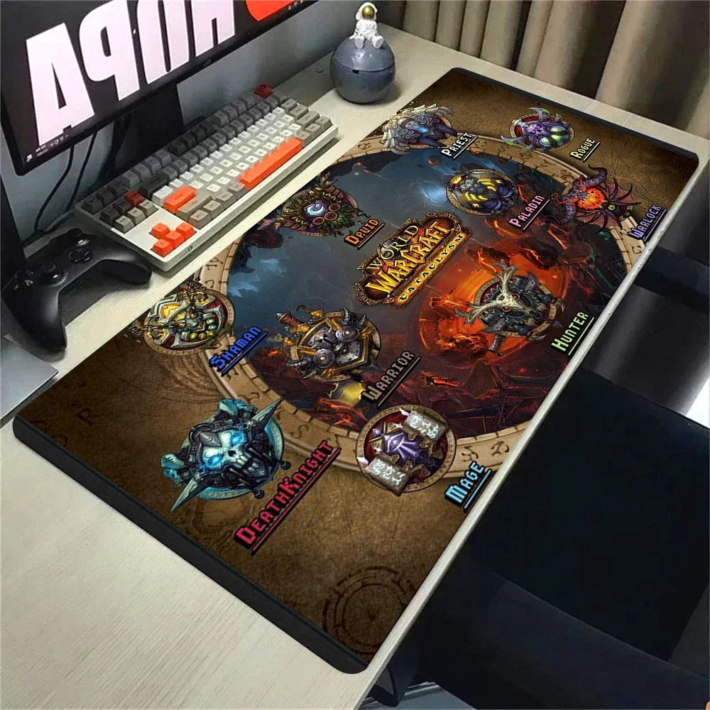 Natural Horde Alliance Mouse Pad Rubber Large Computer Desk Keyboard Mat HD World Of Warcraft Gaming Mousepad Speed Locking Edge