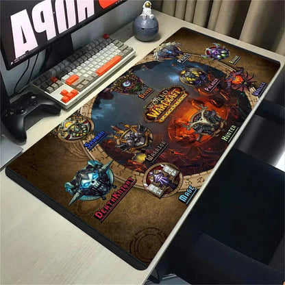 Natural Horde Alliance Mouse Pad Rubber Large Computer Desk Keyboard Mat HD World Of Warcraft Gaming Mousepad Speed Locking Edge