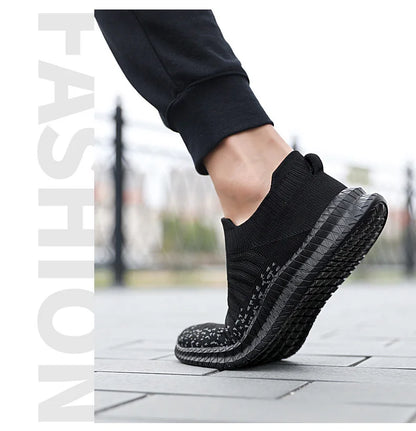 Men Shoes Breathable Men's Sneakers Comfortable Running Shoes Tenis Outdoor Slip On Walking Sneakers Sock Jogging Shoes