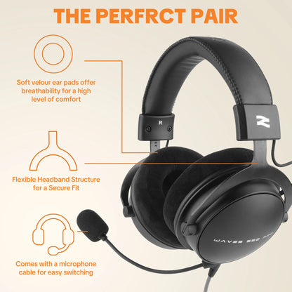 TALOMEN W550x Studio Headphones – Professional Wired Over-Ear DJ Monitor Headphones with 50mm Drivers & Detachable Cable