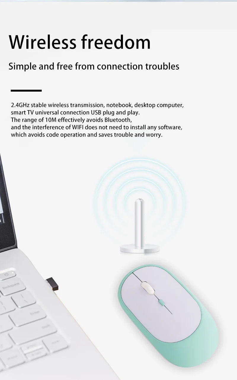 Lenovo langaton hiiri USB-ladattava ergonominen säädettävä DPI toimistoon hiljainen 2.4G Bluetooth optinen sähköinen hiiri pelaamiseen ja toimistoon
