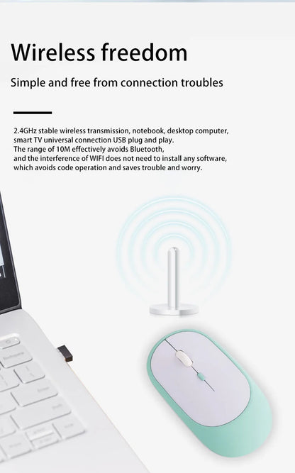 Lenovo langaton hiiri USB-ladattava ergonominen säädettävä DPI toimistoon hiljainen 2.4G Bluetooth optinen sähköinen hiiri pelaamiseen ja toimistoon