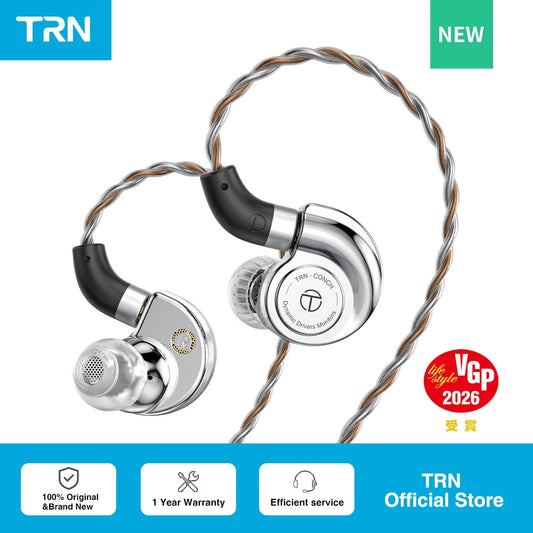 Monitores intraaurales TRN Conch Lucky Bag – Auriculares HiFi con cable, dinámica de diamante DLC y filtros de boquilla de afinación para Xiaomi