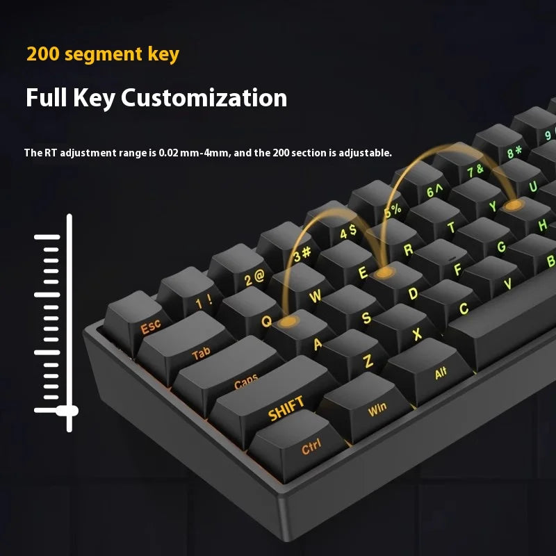 Irok Nd63 Pro Mechanical Keyboard Wired Magnetic Switch Hotswap RGB E-Sports Customize Keyboard For Accessories Office Gaming