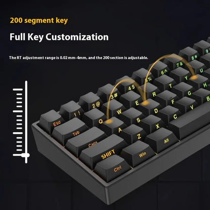 Irok Nd63 Pro Mechanical Keyboard Wired Magnetic Switch Hotswap RGB E-Sports Customize Keyboard For Accessories Office Gaming