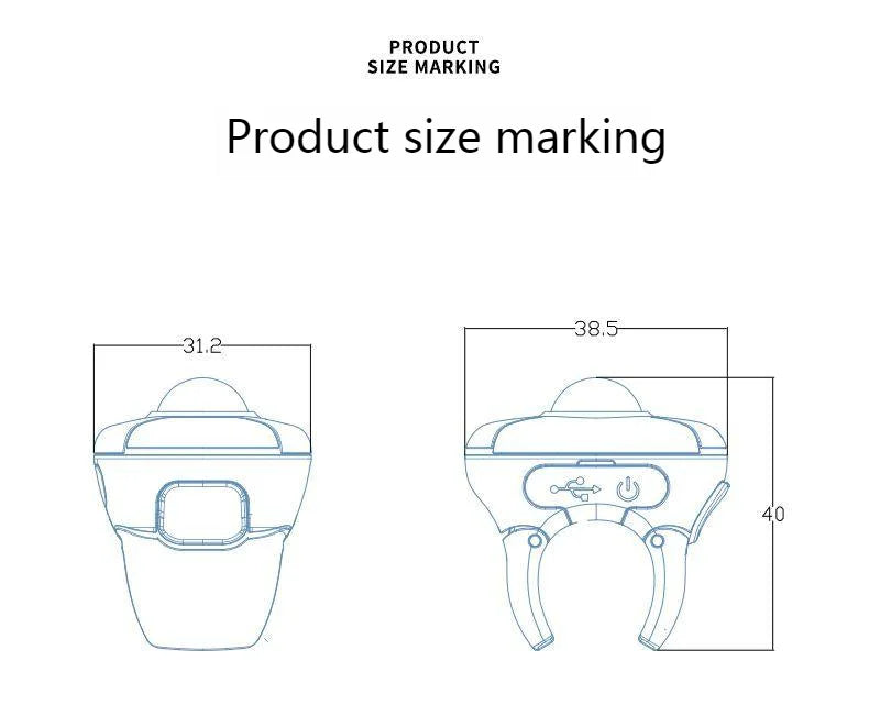 Trackball Finger Ring Mouse 2.4G + Bluetooth Wireless Remote Control Mouse for PPT, Presentations, Smart TV, Car Display & PC