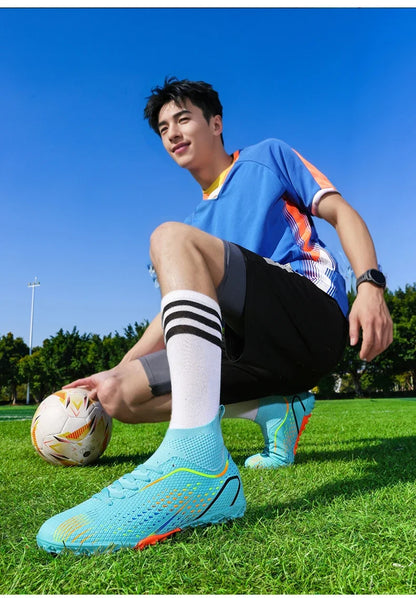 Men's Football Boots Professional Turf Futsal Match Grass Unisex Outdoor Training Soccer Shoes Soccer Cleats Non-slip Breathable