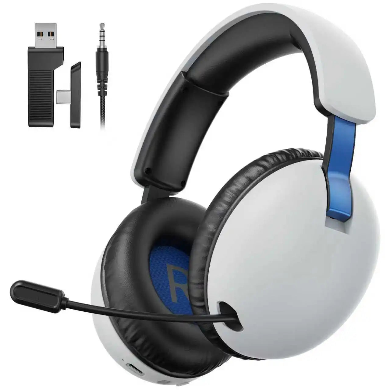 Acinaci BL500 Wireless Gaming Headset 2.4G Bluetooth 5.3 & Wired – Noise Cancelling Mic, 30H Battery, 50mm Drivers for PC, PS5, PS4