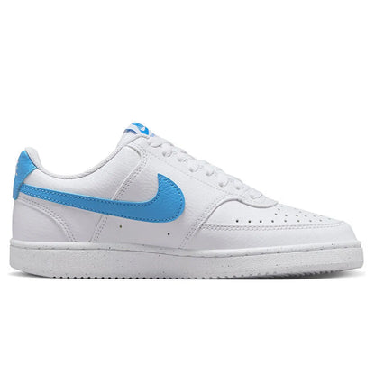 Nike Court Vision 1 Low Next Nature Comfortable, versatile, and durable Low-top court shoe Women's White/Blue DH3158-107