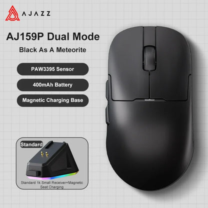 Gaming miška Ajazz AJ159 PRO/APEX 8000Hz, povratna frekvenca, Paw3950, barvni zaslon, magnetno stojalo AJ159P, za pisarno in gaming