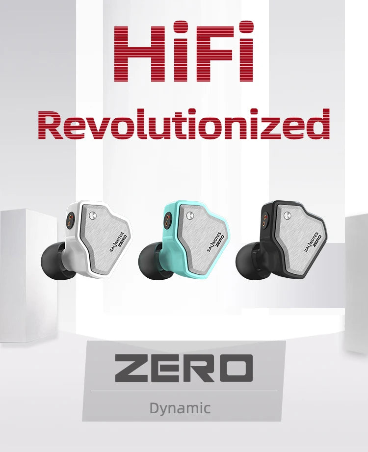 7Hz Salnotes Zero HiFi 10mm Dynamic Driver In Ear Earphone IEM Metal Composite Diaphragm N52 Magnet
