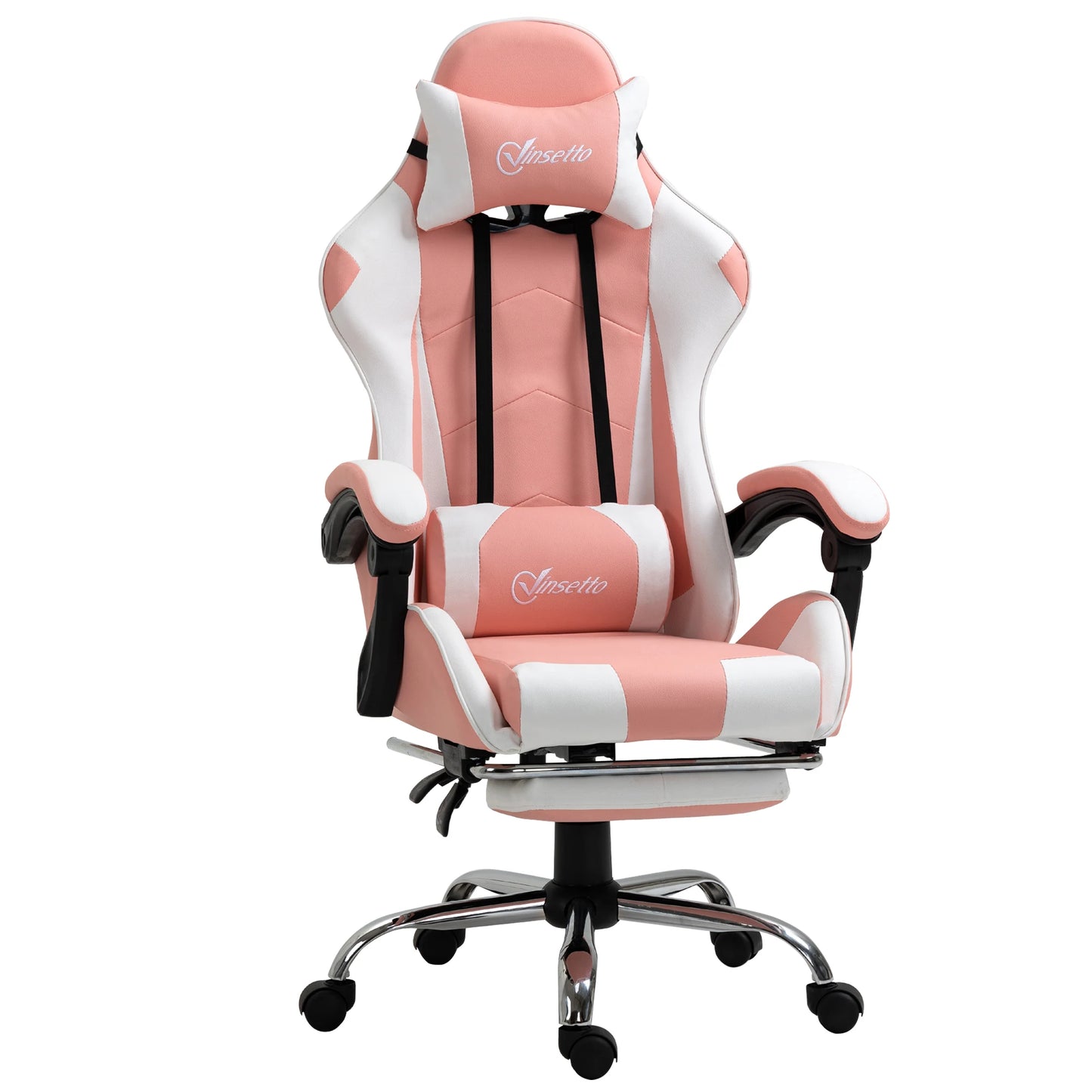 Ergonomic Gaming Chair with Footrest, Massage Lumbar Support, Headrest, Adjustable Swivel Computer Office Chair for Gaming & Work